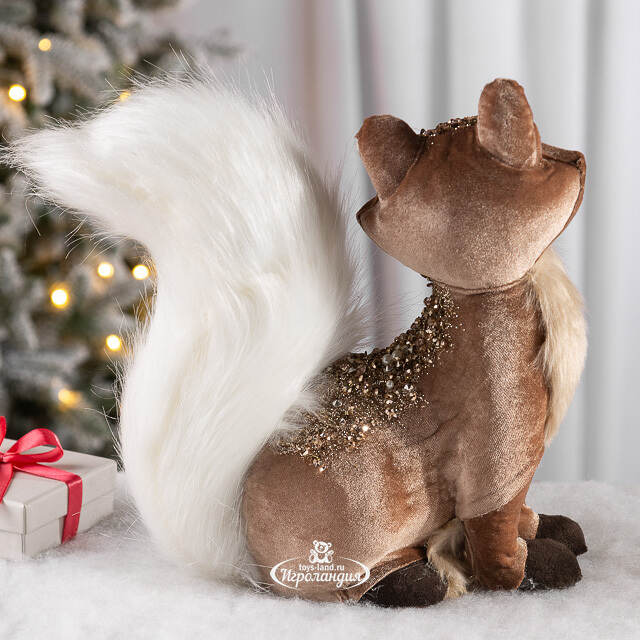 Декоративная фигура Лисичка Айрика - Diamond Forest 27 см, розовое золото Kaemingk