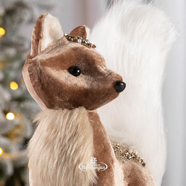 Декоративная фигура Лисичка Айрика - Diamond Forest 27 см, розовое золото Kaemingk