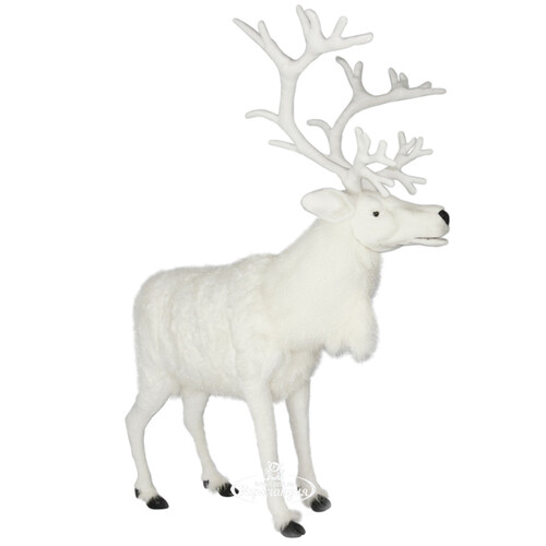 Реалистичная мягкая игрушка Северный олень белый 165 см Hansa Creation