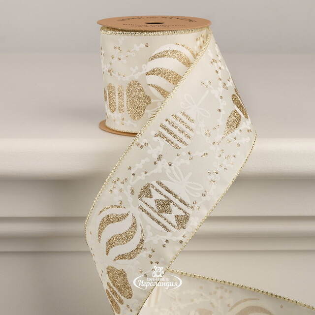 Декоративная лента Новогодний Узор - Motif Mignon 270*6 см шампань Koopman (Купман)