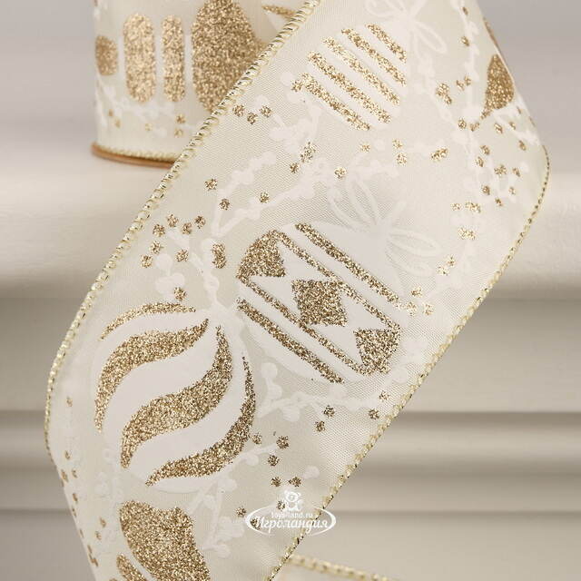 Декоративная лента Новогодний Узор - Motif Mignon 270*6 см шампань Koopman (Купман)