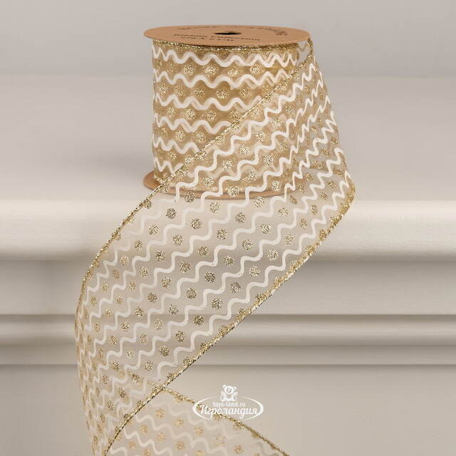 Декоративная лента в горошек Motif Mignon 270*6 см золотистая Koopman (Купман)