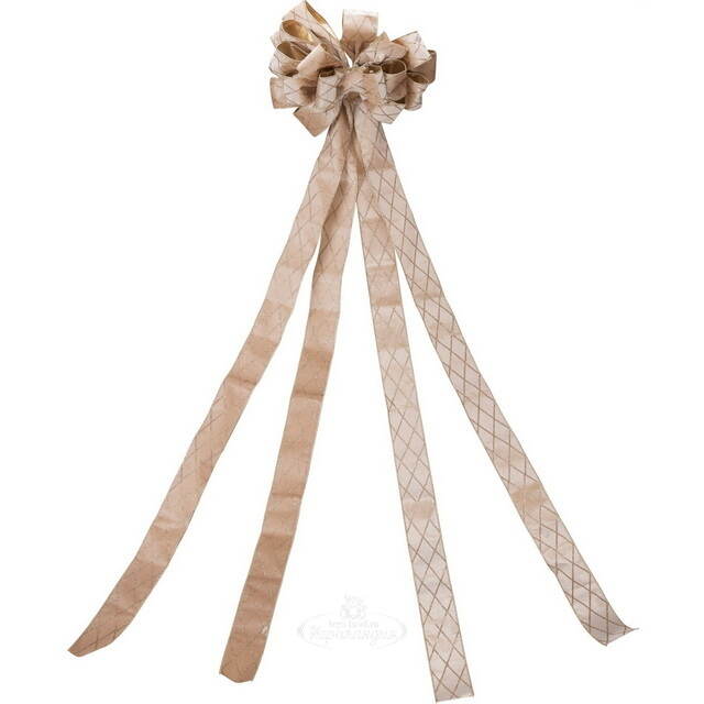 Верхушка на елку Бант Luxurious Champagne 130*33 см Koopman
