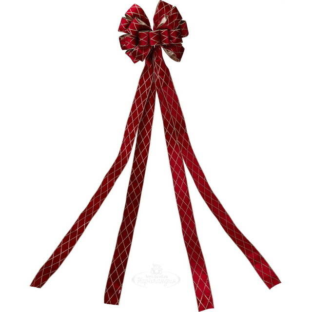 Верхушка на елку Бант Luxurious Cherry 130*33 см Koopman