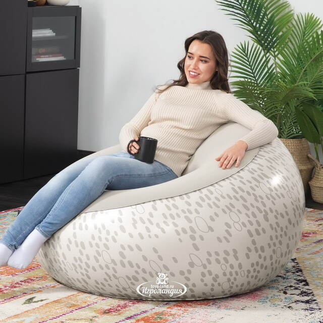 Надувное кресло Inflate Chair 112*66 см бежевое Bestway