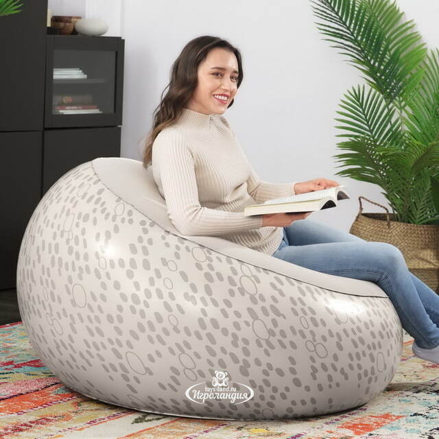 Надувное кресло Inflate Chair 112*66 см бежевое Bestway