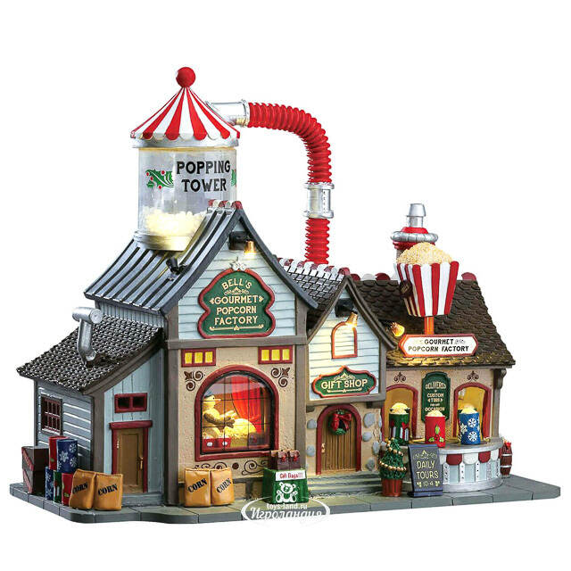 Композиция Фабрика попкорна Bell's Gourmet 30*24 см, музыка, движение, подсветка Lemax