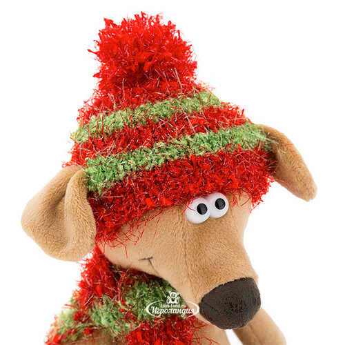 Мягкая игрушка Собака Чуча в красной шапке 30 см Orange Toys