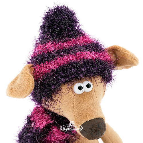 Мягкая игрушка Собака Чуча в фиолетовой шапке 30 см Orange Toys