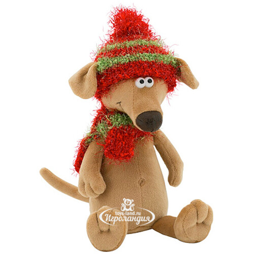 Мягкая игрушка Собака Чуча в красной шапке 30 см Orange Toys