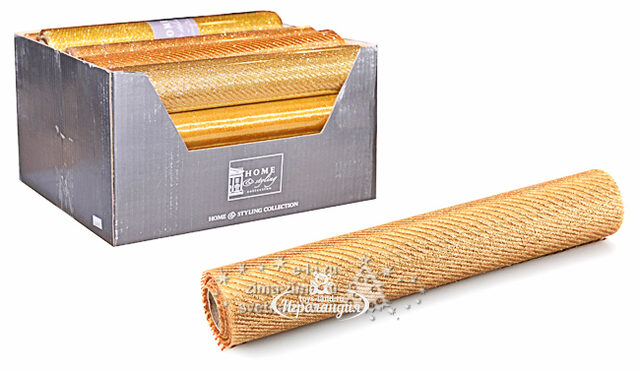 Ткань для декорирования 30*500 см золотая, органза Koopman (Купман)