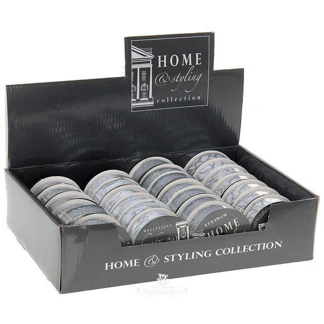 Новогодняя лента Звездочка белая 270*2.5 см органза Koopman