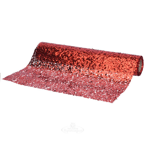 Ткань с блестками Этталь 28*250 см красная Koopman