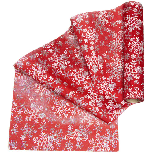 Ткань для декора Снежное Танго 28*250 см красная Koopman