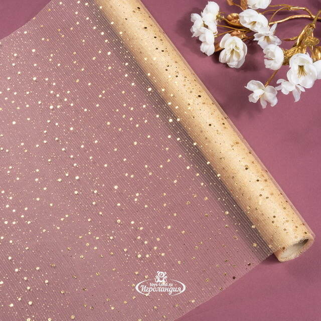 Ткань для декора Сетка Ивелин 39*200 см золотая Koopman (Купман)