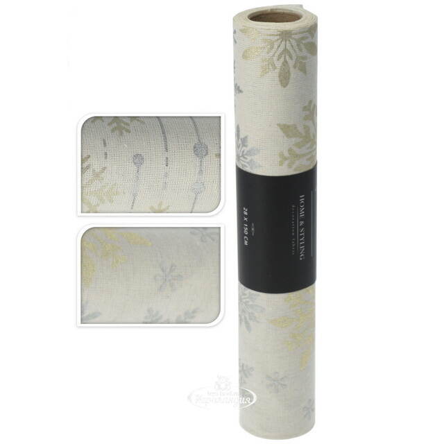 Ткань для декора Снежинки Bijoux Frosty 28*270 см Koopman