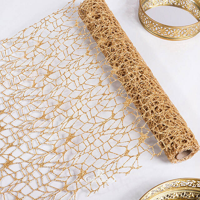 Ткань для декора Ажурная Сетка Hayfield 28*150 см золотая Koopman (Купман)