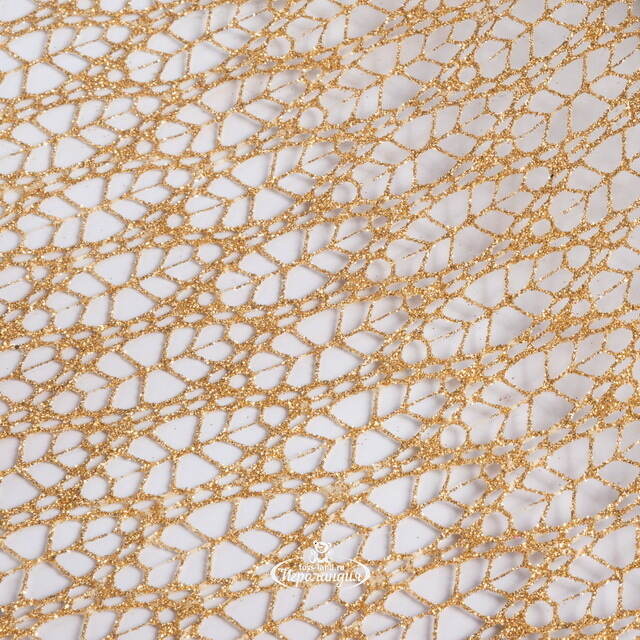 Ткань для декора Ажурная Сетка Savannah 28*150 см золотая Koopman (Купман)