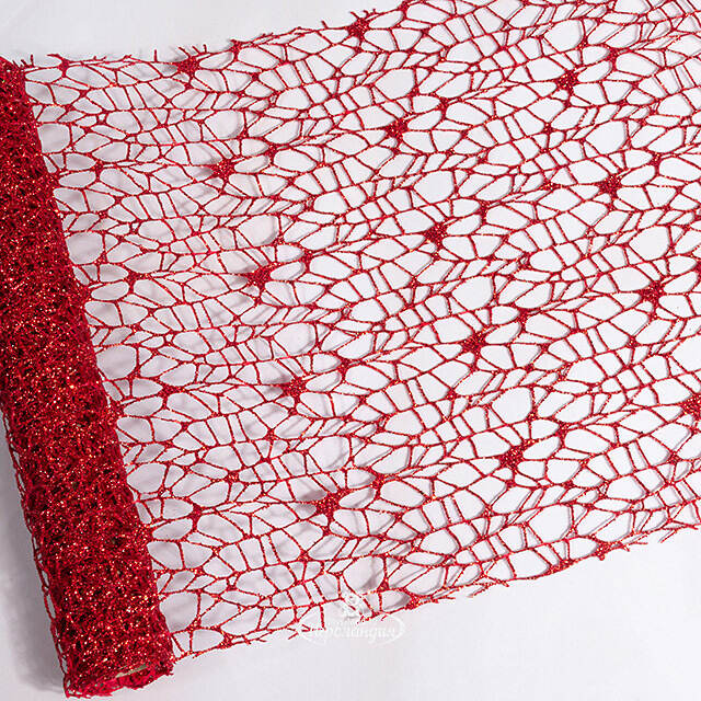 Ткань для декора Ажурная Сетка Hayfield 28*150 см красная Koopman (Купман)