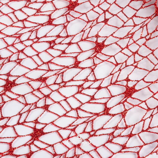 Ткань для декора Ажурная Сетка Hayfield 28*150 см красная Koopman (Купман)