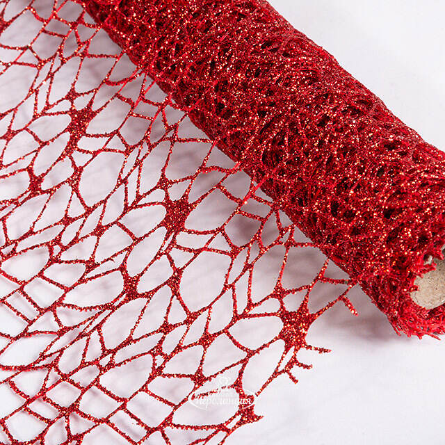 Ткань для декора Ажурная Сетка Hayfield 28*150 см красная Koopman (Купман)