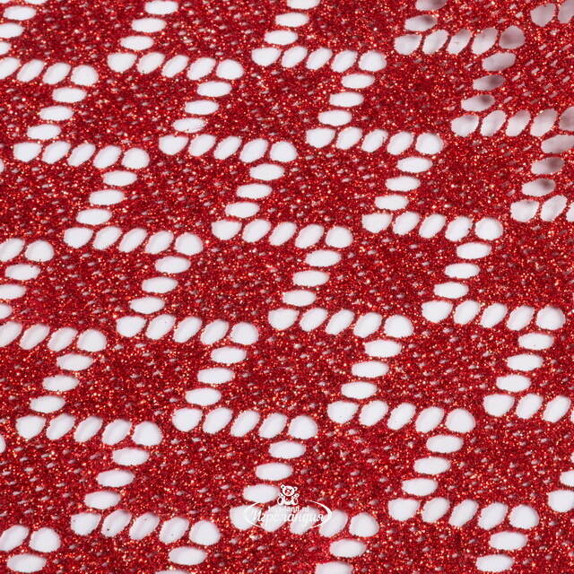 Ткань для декора Ажурная Сетка Steppe 28*150 см красная Koopman (Купман)