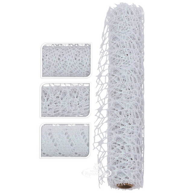 Ткань для декора Ажурная Сетка Steppe 28*150 см белая Koopman