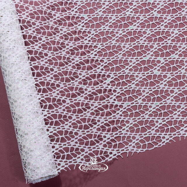 Ткань для декора Ажурная Сетка Savannah 28*150 см белая Koopman (Купман)