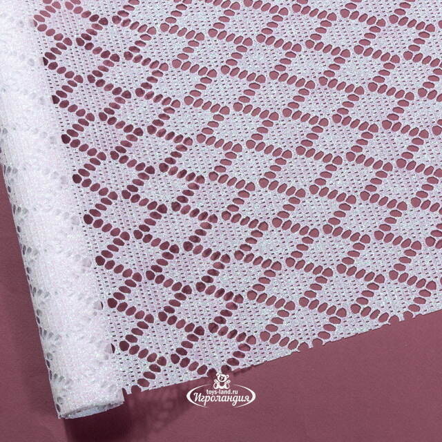 Ткань для декора Ажурная Сетка Steppe 28*150 см белая Koopman (Купман)