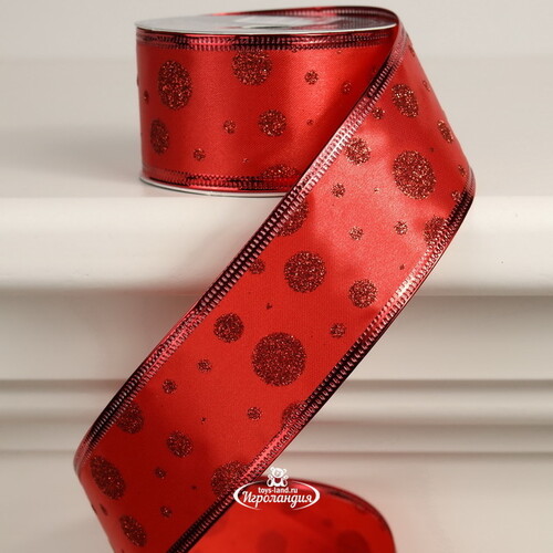 Декоративная лента Элеганца - Конфетти 270*4 см красная Koopman