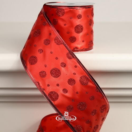 Декоративная лента Элеганца - Конфетти 270*6 см красная Koopman