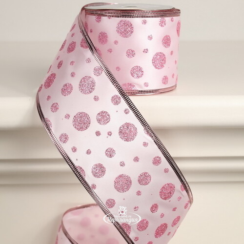 Декоративная лента Элеганца - Конфетти 270*6 см розовая Koopman