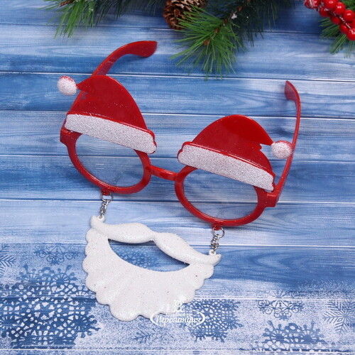 Новогодние очки Веселый Дед Мороз 15*10 см Serpantin