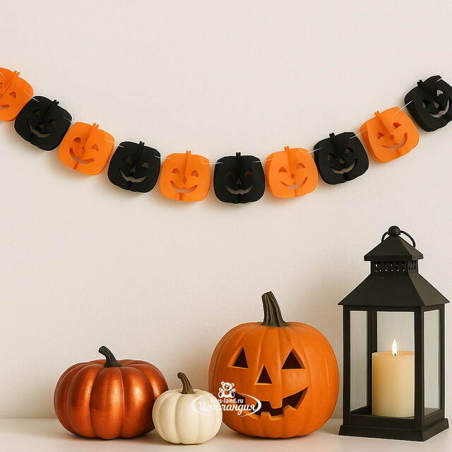 Гирлянда на Хэллоуин - Scary Pumpkins Serpantin (Серпантин)