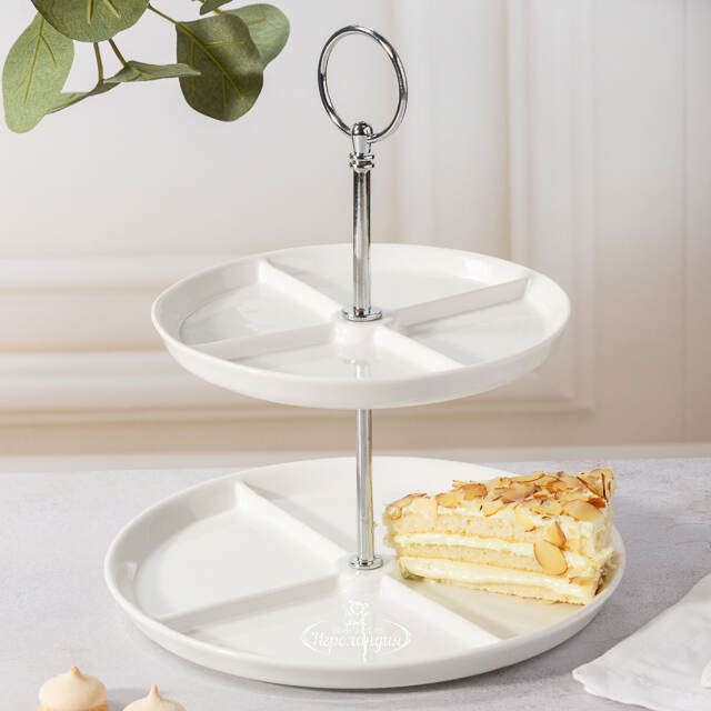 Двухъярусная этажерка для фруктов Etagere 24 см Koopman