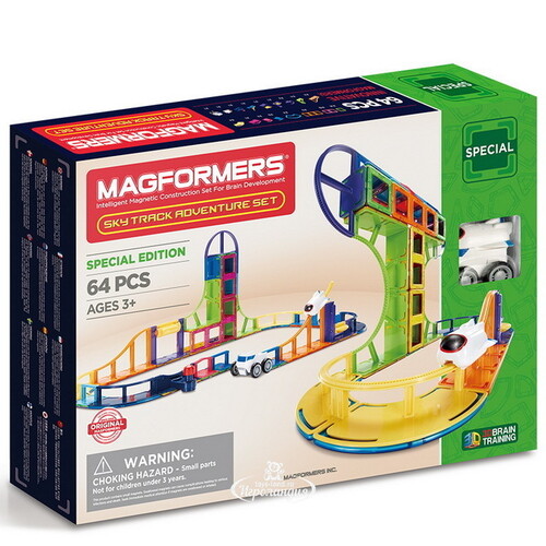 Магнитный конструктор Magformers Sky Track Adventure Set 64 детали Magformers