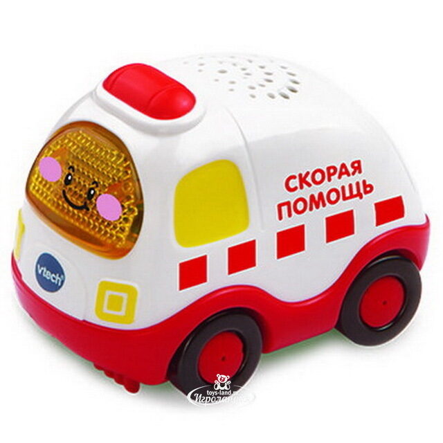 Машинка Cкорая помошь Бип-Бип Toot-Toot Drivers 9 см со светом и звуком Vtech