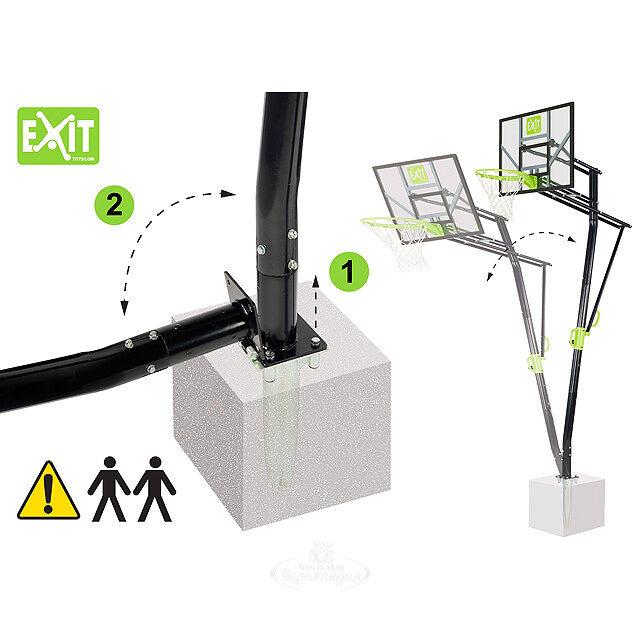 Баскетбольная система неподвижная для улицы Exit