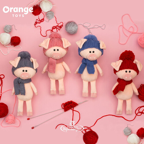 Мягкая игрушка Поросенок Хрюня 20 см в розовой шапке Orange Toys