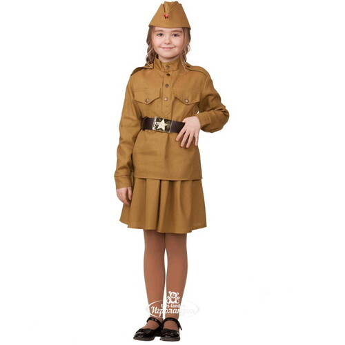 Детская военная форма Солдатка, цвет хаки, рост 152 см Батик