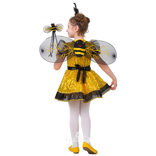 Карнавальный костюм Пчелка с блестками, рост 116 см Батик