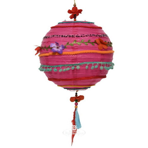 Бумажный шар Hippie style 50*30 см розовый Kaemingk