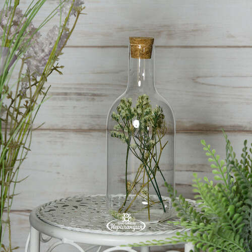 Декоративная бутылка Fleurs de Provence: Blanc 17 см, стекло Kaemingk