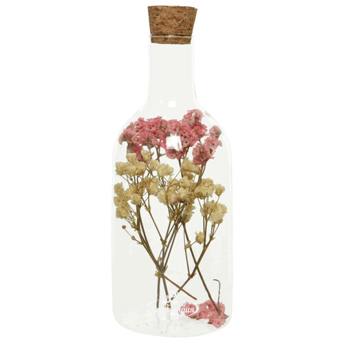 Декоративная бутылка Fleurs de Provence: Rose 17 см, стекло Kaemingk