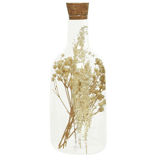 Декоративная бутылка Fleurs de Provence: Creme 17 см, стекло Kaemingk