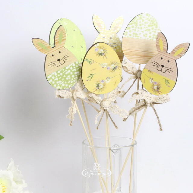 Пасхальные украшения на палочке Easter Style 30 см, 6 шт Kaemingk