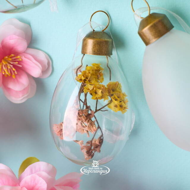 Пасхальные украшения Яйца Spring Flore 6 см, 6 шт., подвеска Kaemingk