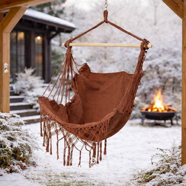 Подвесной гамак-кресло Икария 130*100 см терракотовый Kaemingk