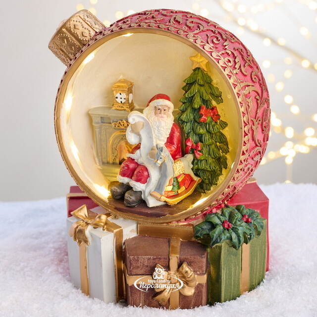 Светящаяся композиция Шар - Christmas at Santa 17 см EDG (ЭДГ)