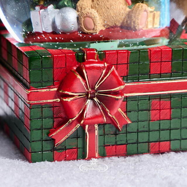 Музыкальный снежный шар Подарок для медвежонка 20 см EDG